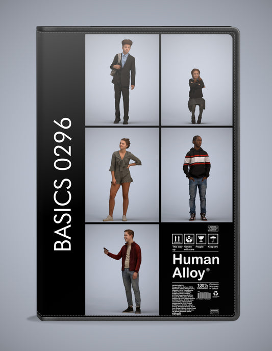 photogrammetry 3D people kids collection, 5 realistic human models archviz FBX