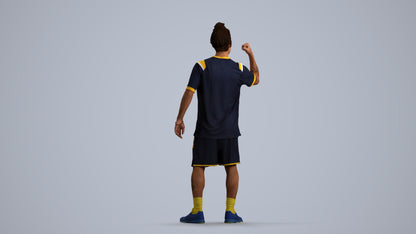 3D people model man sport, scanned human for 3ds Max rendering, front view render