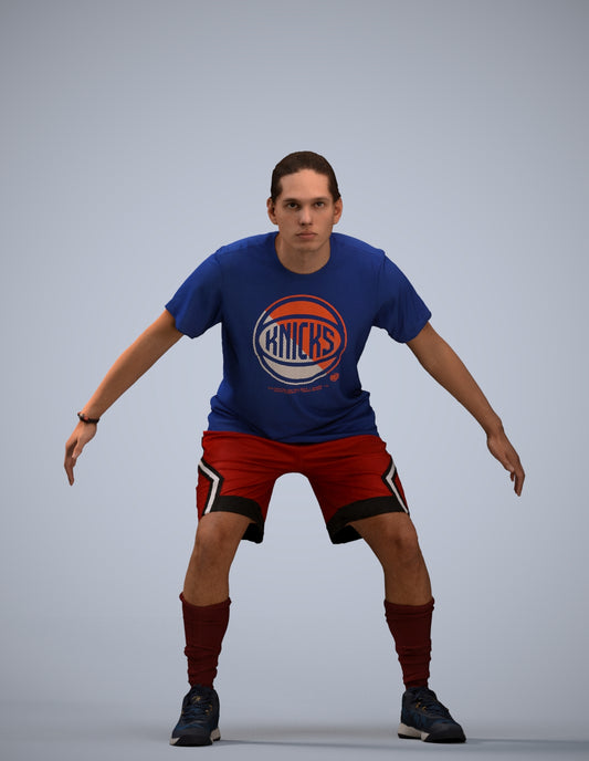 scanned 3D man sport, photogrammetry people for Enscape and V-Ray