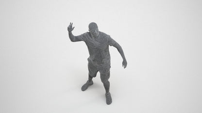 photogrammetry 3D man sport, realistic human model archviz FBX, wireframe three-quarter view