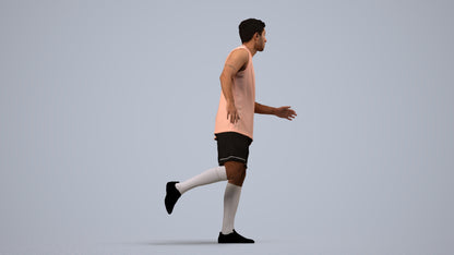 realistic 3D people man sport, render-ready for V-Ray and Corona, FBX OBJ, side view render
