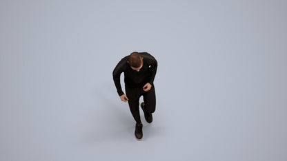 3D scanned boy sport casual, photorealistic archviz people for Enscape and SketchUp, back view render