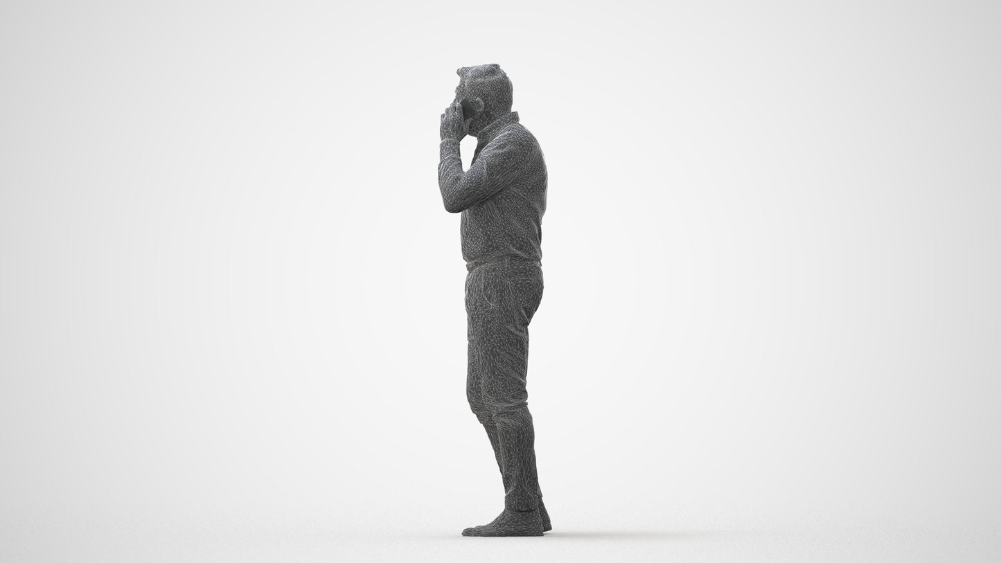 realistic 3D people man casual standing, render-ready for V-Ray and Corona, FBX OBJ, square thumbnail