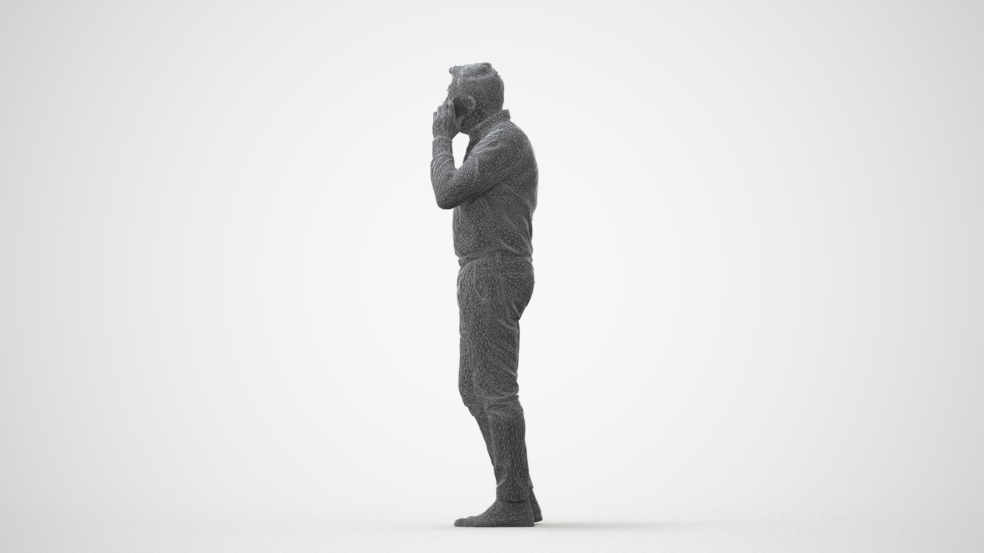 realistic 3D people man casual standing, render-ready for V-Ray and Corona, FBX OBJ, square thumbnail