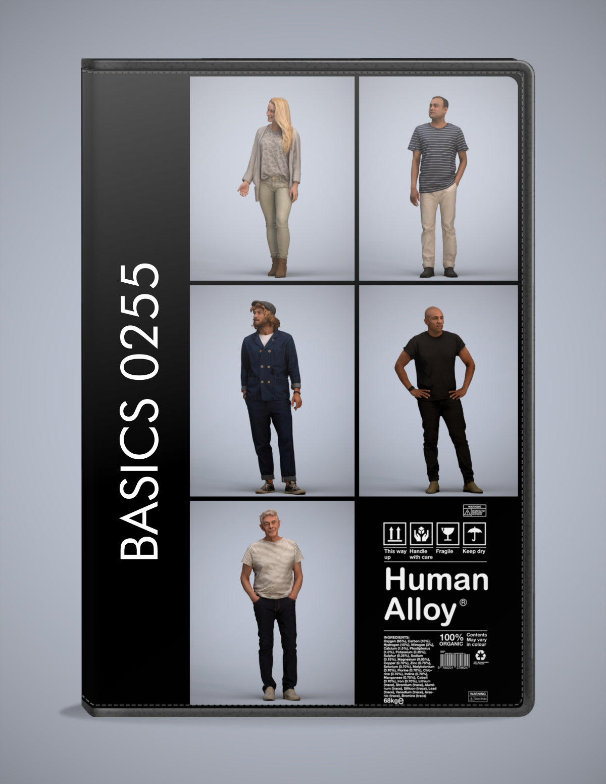 5 3D scanned people standing, photorealistic archviz pack for Enscape and SketchUp