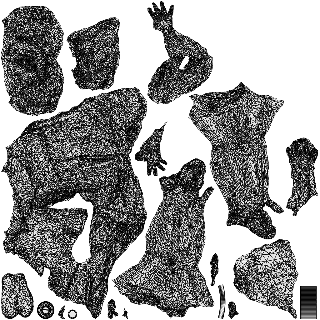 realistic 3D people woman casual sitting, render-ready for V-Ray and Corona, FBX OBJ, wireframe top-down view