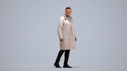 3D human model man medical, photogrammetry scanned person for archviz, standing pose render