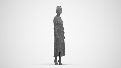 scanned 3D woman formal formalaffairs, photogrammetry people for Enscape and V-Ray, three-quarter front view render