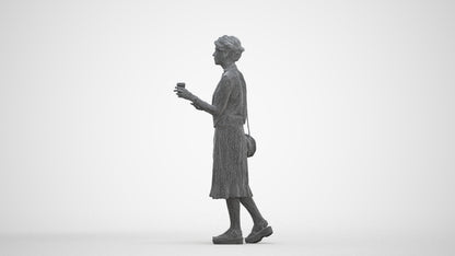 photogrammetry 3D woman casual standing, realistic human model archviz FBX, three-quarter front view render