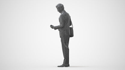 realistic 3D man business, scanned archviz people for Blender and 3ds Max, square thumbnail