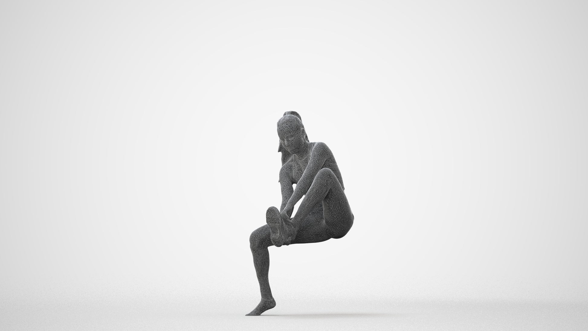 realistic 3D human woman sport, archviz people FBX OBJ for Blender, square thumbnail