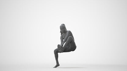 realistic 3D human woman sport, archviz people FBX OBJ for Blender, square thumbnail