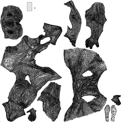 scanned 3D man casual sitting, photogrammetry people for Enscape and V-Ray, wireframe top-down view