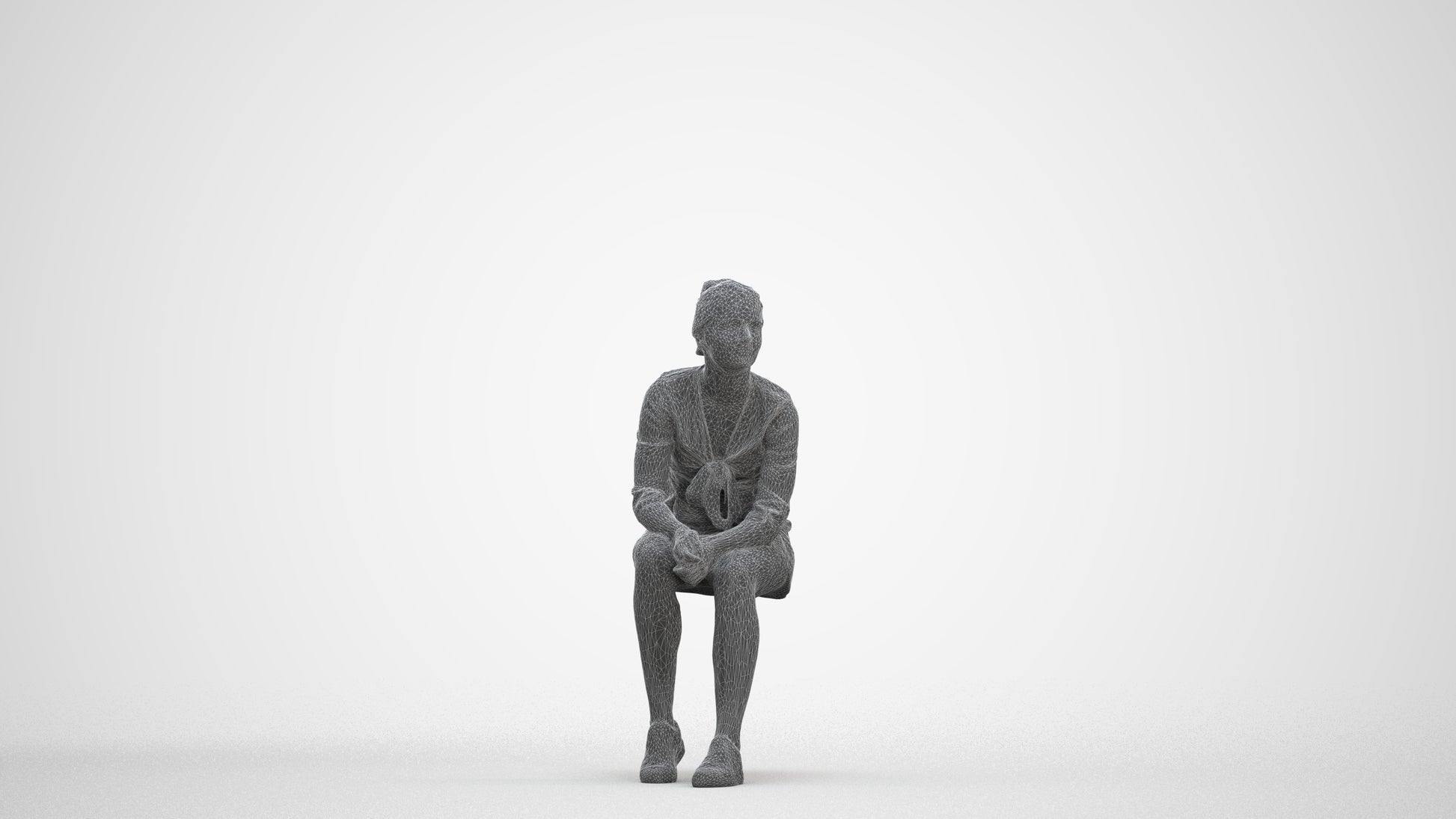 photogrammetry 3D girl casual kids, realistic human model archviz FBX, three-quarter front view render
