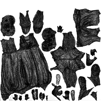 3D human model woman couple, photogrammetry scanned person for archviz, wireframe top-down view