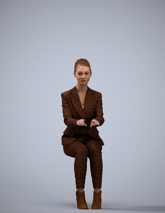 realistic 3D people woman business, render-ready for V-Ray and Corona, FBX OBJ