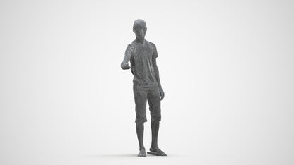 realistic 3D people boy casual kids, render-ready for V-Ray and Corona, FBX OBJ, three-quarter front view render