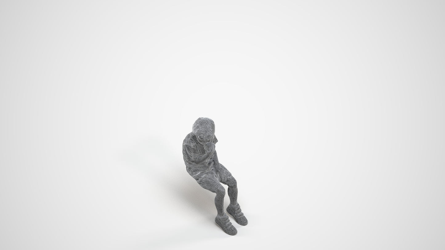 photogrammetry 3D boy casual kids, realistic human model archviz FBX, wireframe three-quarter view