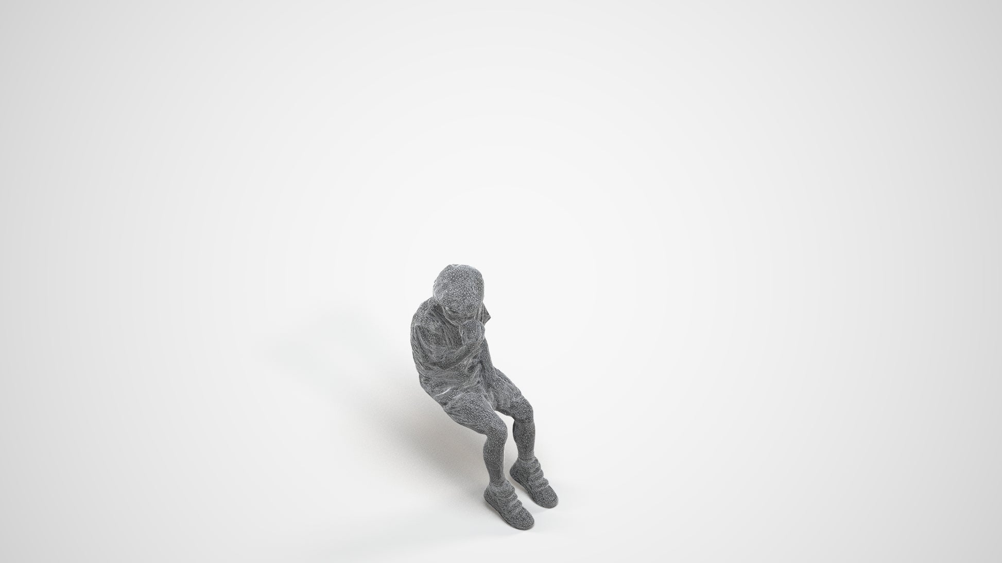 photogrammetry 3D boy casual kids, realistic human model archviz FBX, wireframe three-quarter view