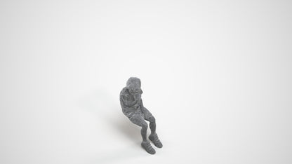 photogrammetry 3D boy casual kids, realistic human model archviz FBX, wireframe three-quarter view