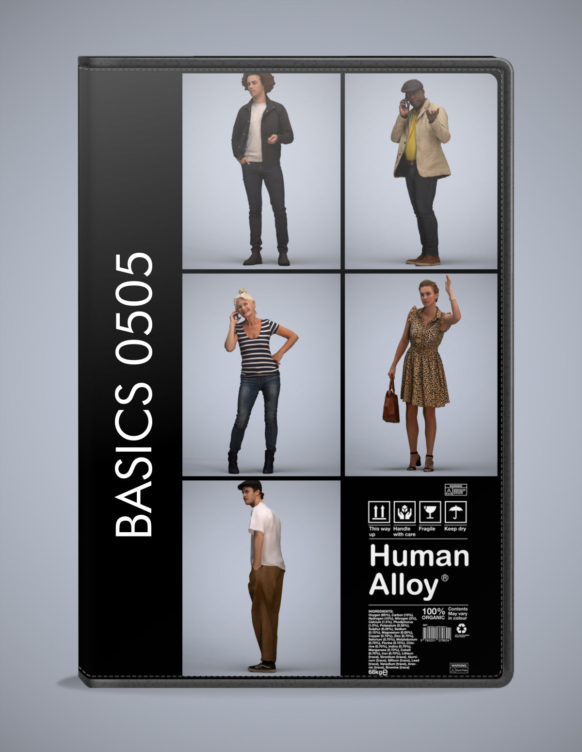5 3D scanned people standing, photorealistic archviz pack for Enscape and SketchUp