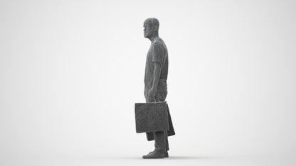 3D people model man casual shopping, scanned human for 3ds Max rendering, square thumbnail