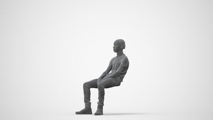 scanned 3D boy casual kids, photogrammetry people for Enscape and V-Ray, square thumbnail