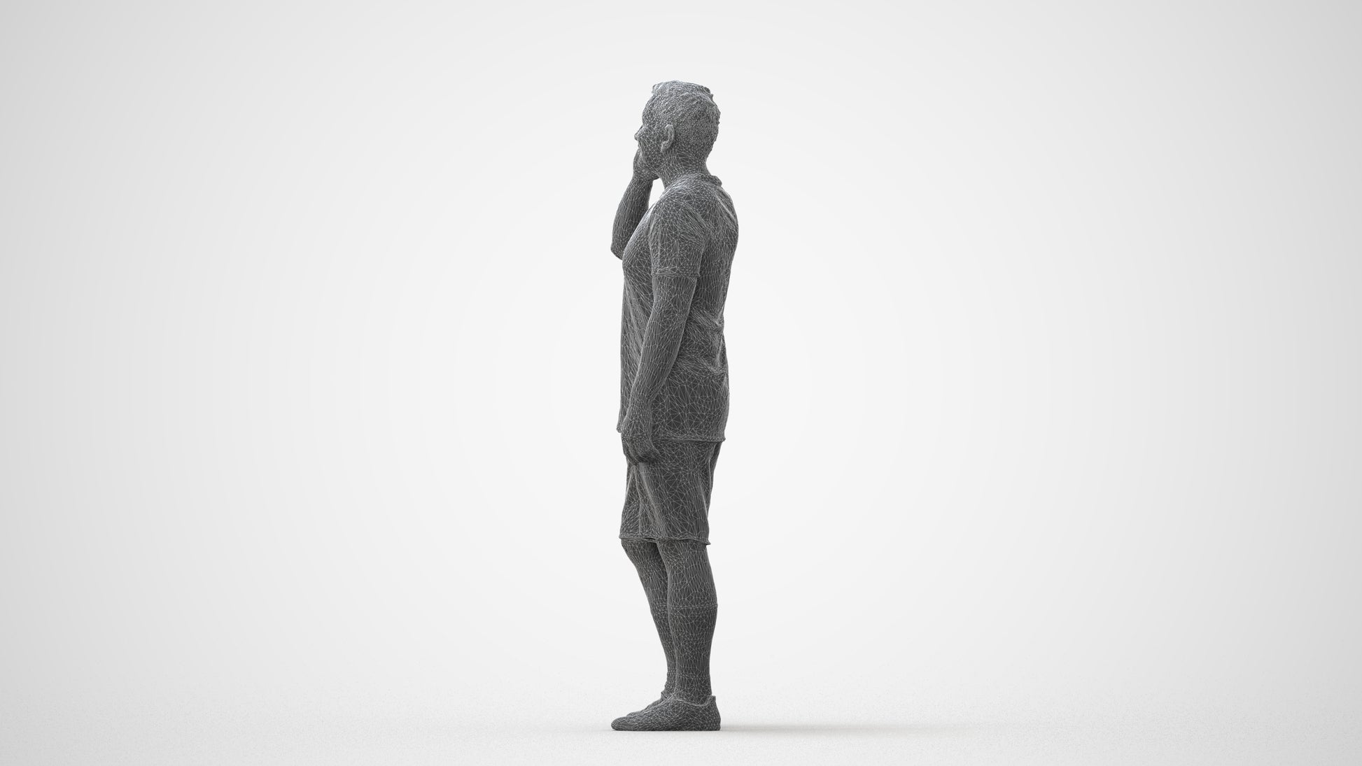 3D scanned man sport, photorealistic archviz people for Enscape and SketchUp, square thumbnail