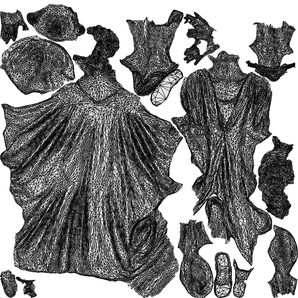 photogrammetry 3D woman casual walking, realistic human model archviz FBX, wireframe top-down view