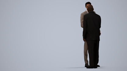 scanned 3D man business, photogrammetry people for Enscape and V-Ray, three-quarter view render