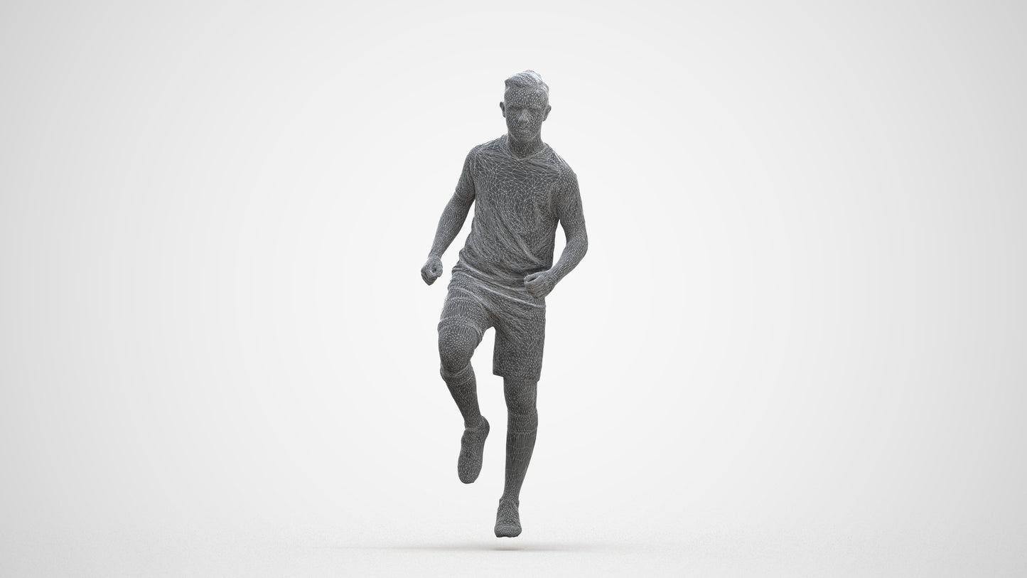 scanned 3D boy sport, photogrammetry people for Enscape and V-Ray, three-quarter front view render