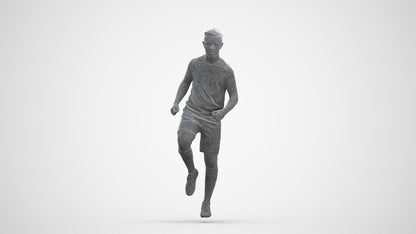 scanned 3D boy sport, photogrammetry people for Enscape and V-Ray, three-quarter front view render