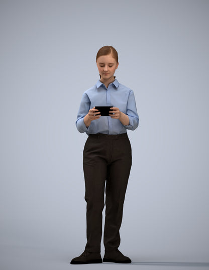 3D scanned girl kids, photorealistic archviz people for Enscape and SketchUp