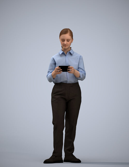 3D scanned girl kids, photorealistic archviz people for Enscape and SketchUp