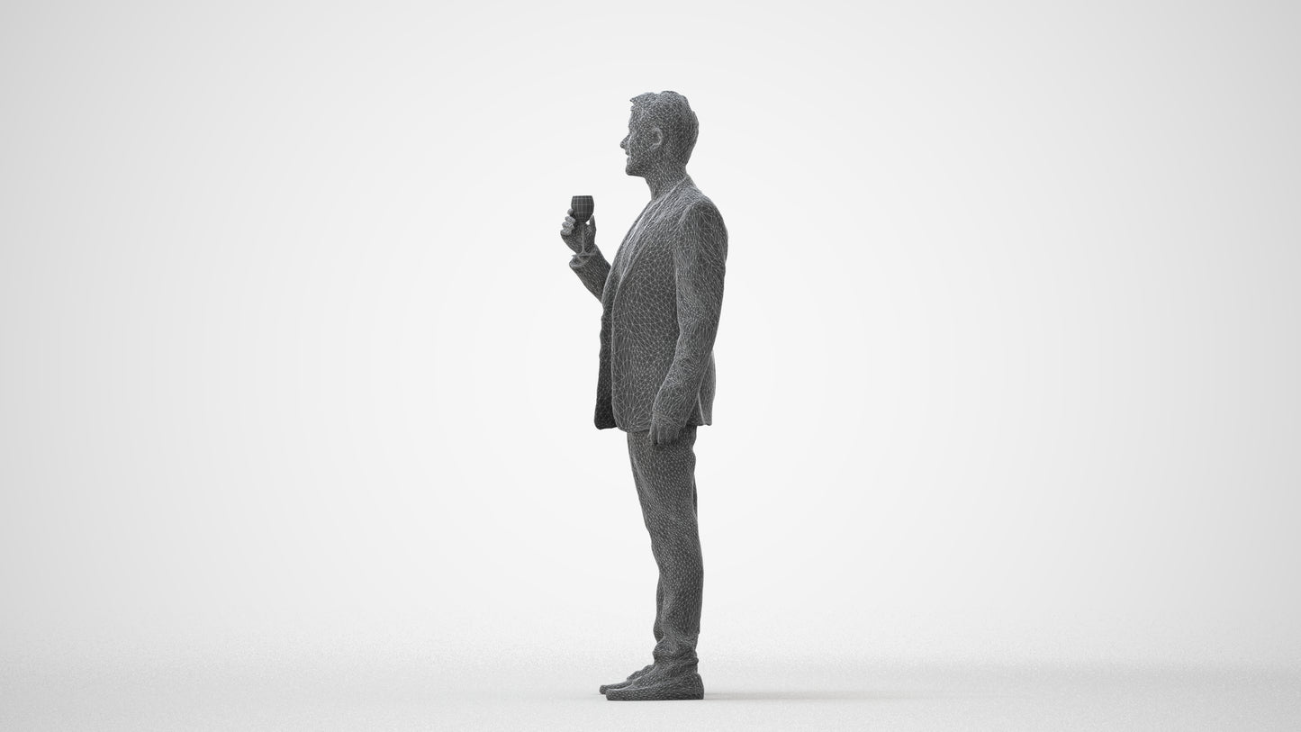 scanned 3D man formal formalaffairs, photogrammetry people for Enscape and V-Ray, square thumbnail