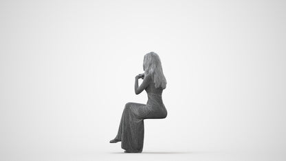 scanned 3D woman business formal, photogrammetry people for Enscape and V-Ray, square thumbnail