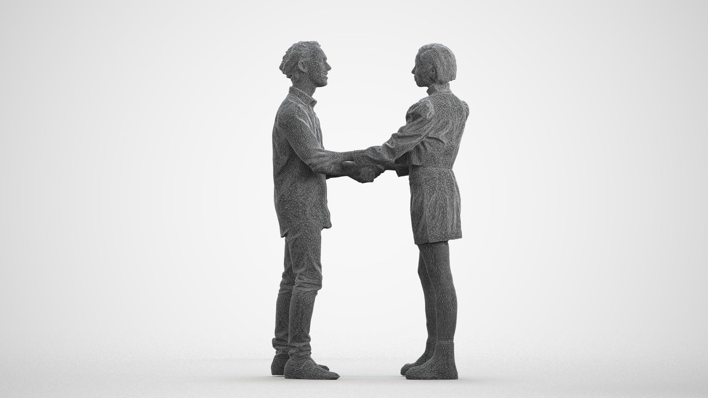 realistic 3D people woman business, render-ready for V-Ray and Corona, FBX OBJ, wireframe front view