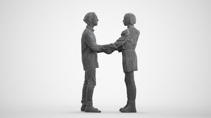 realistic 3D people woman business, render-ready for V-Ray and Corona, FBX OBJ, wireframe front view
