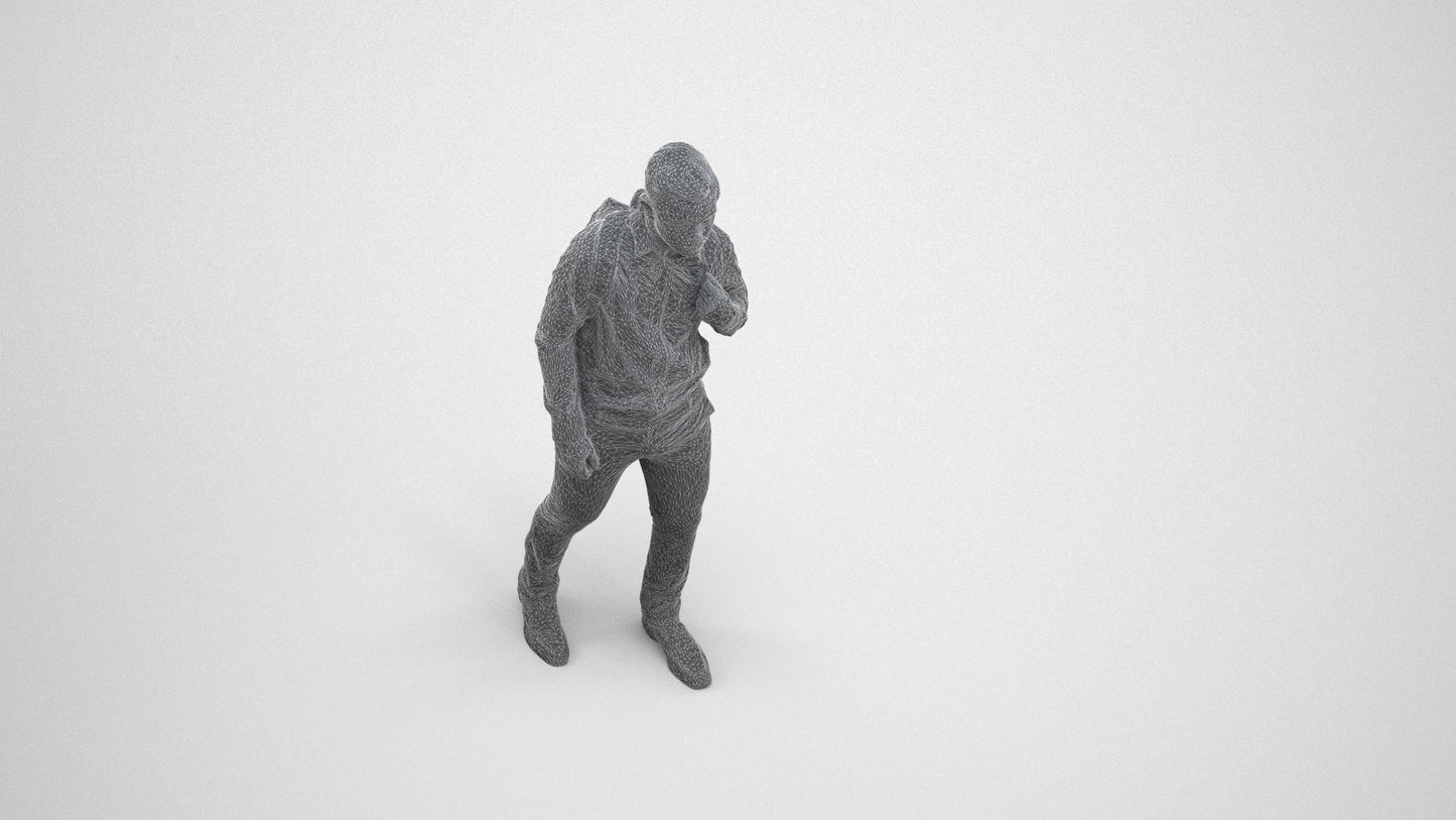 realistic 3D people boy kids, render-ready for V-Ray and Corona, FBX OBJ, wireframe three-quarter view