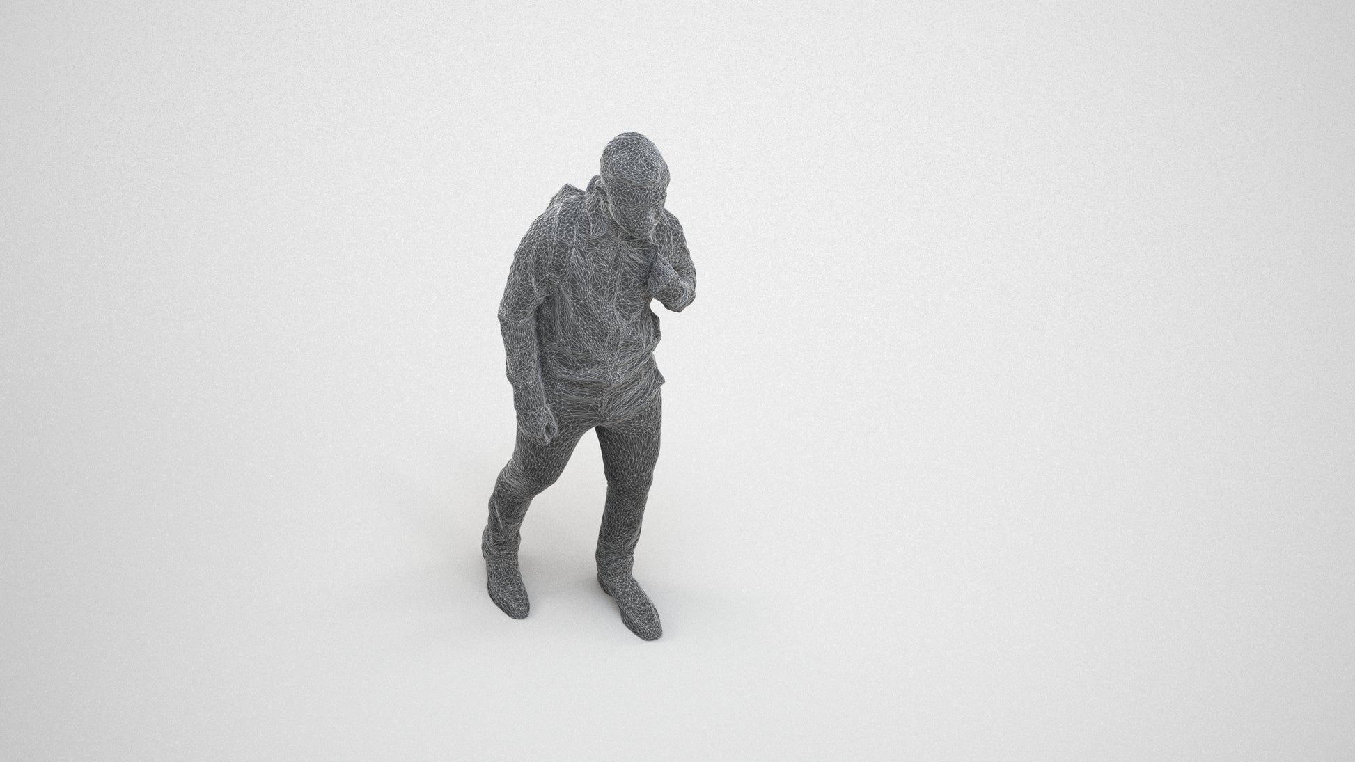 realistic 3D people boy kids, render-ready for V-Ray and Corona, FBX OBJ, wireframe three-quarter view