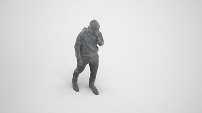realistic 3D people boy kids, render-ready for V-Ray and Corona, FBX OBJ, wireframe three-quarter view