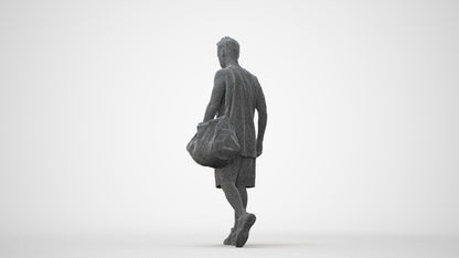 3D people model man sport, scanned human for 3ds Max rendering, square thumbnail