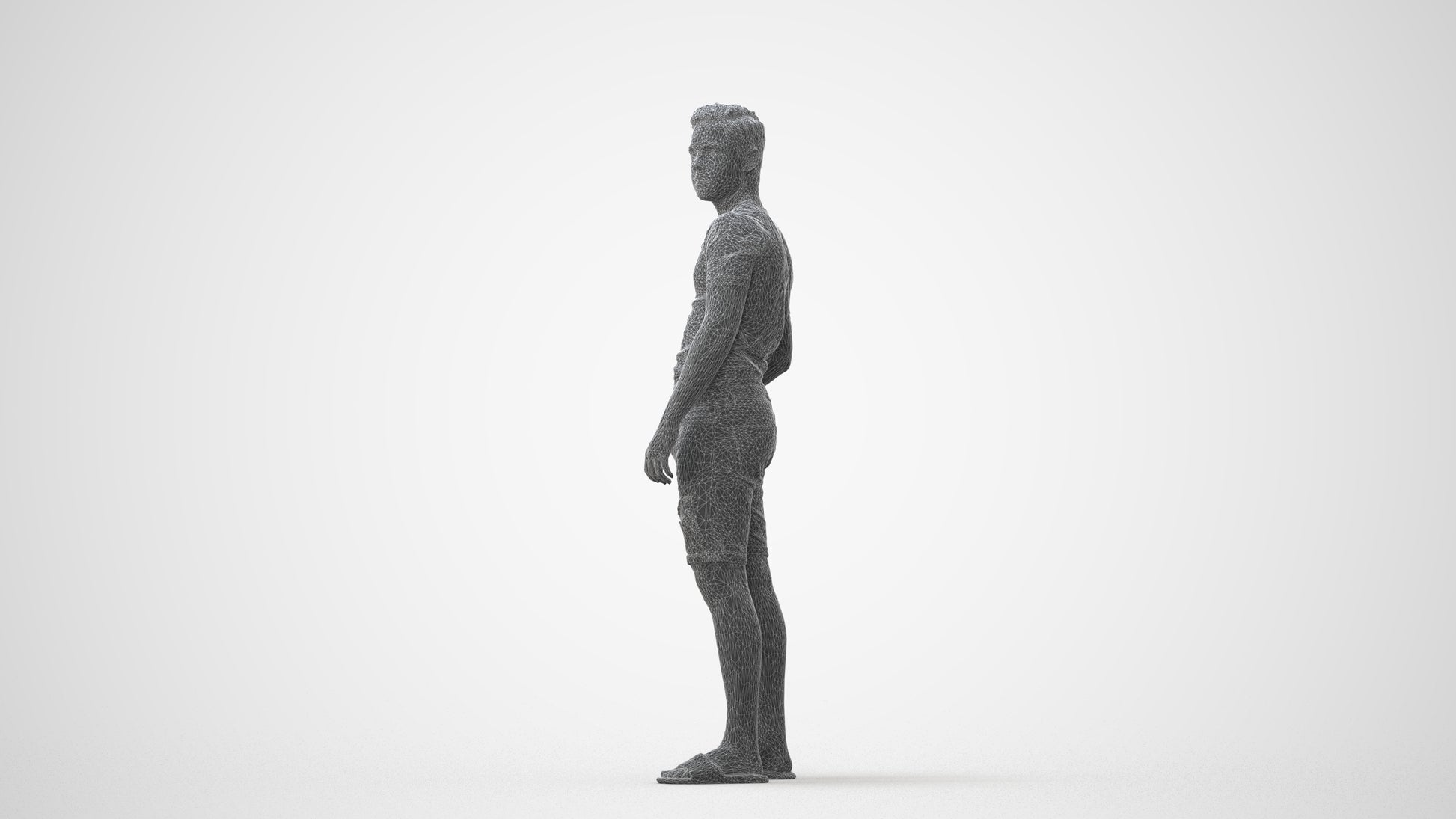 realistic 3D boy casual kids, scanned archviz people for Blender and 3ds Max, square thumbnail