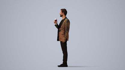 scanned 3D man formal formalaffairs, photogrammetry people for Enscape and V-Ray, three-quarter view render