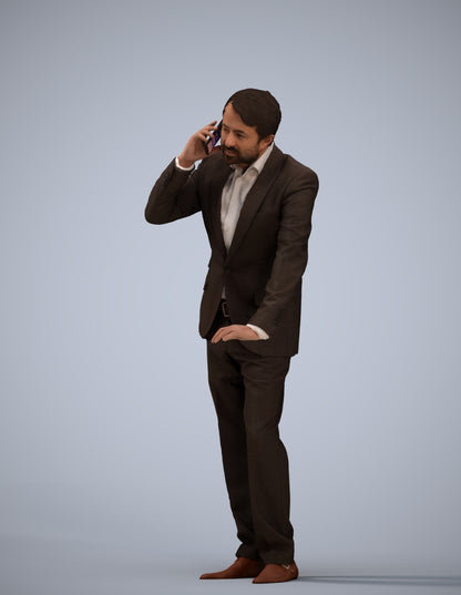 photogrammetry 3D man business, realistic human model archviz FBX