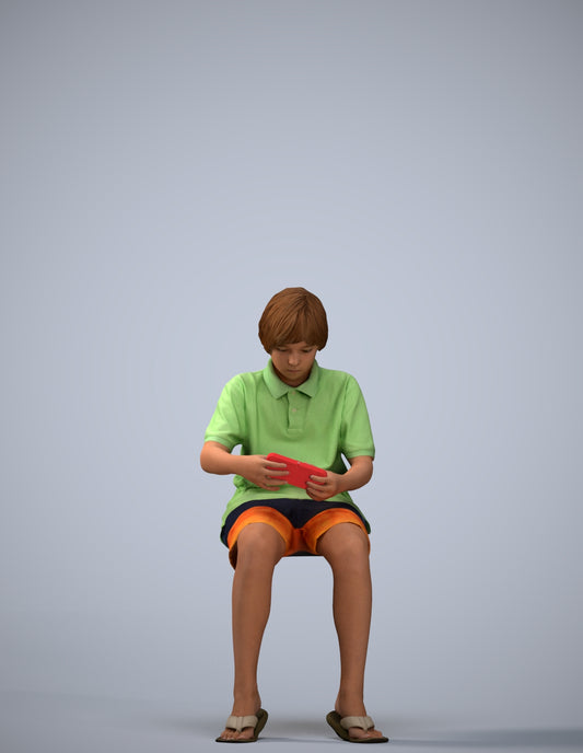 photogrammetry 3D boy kids, realistic human model archviz FBX