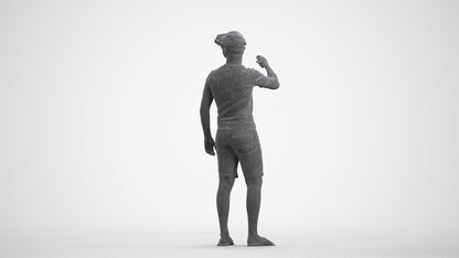 photogrammetry 3D boy casual kids, realistic human model archviz FBX, wireframe front view