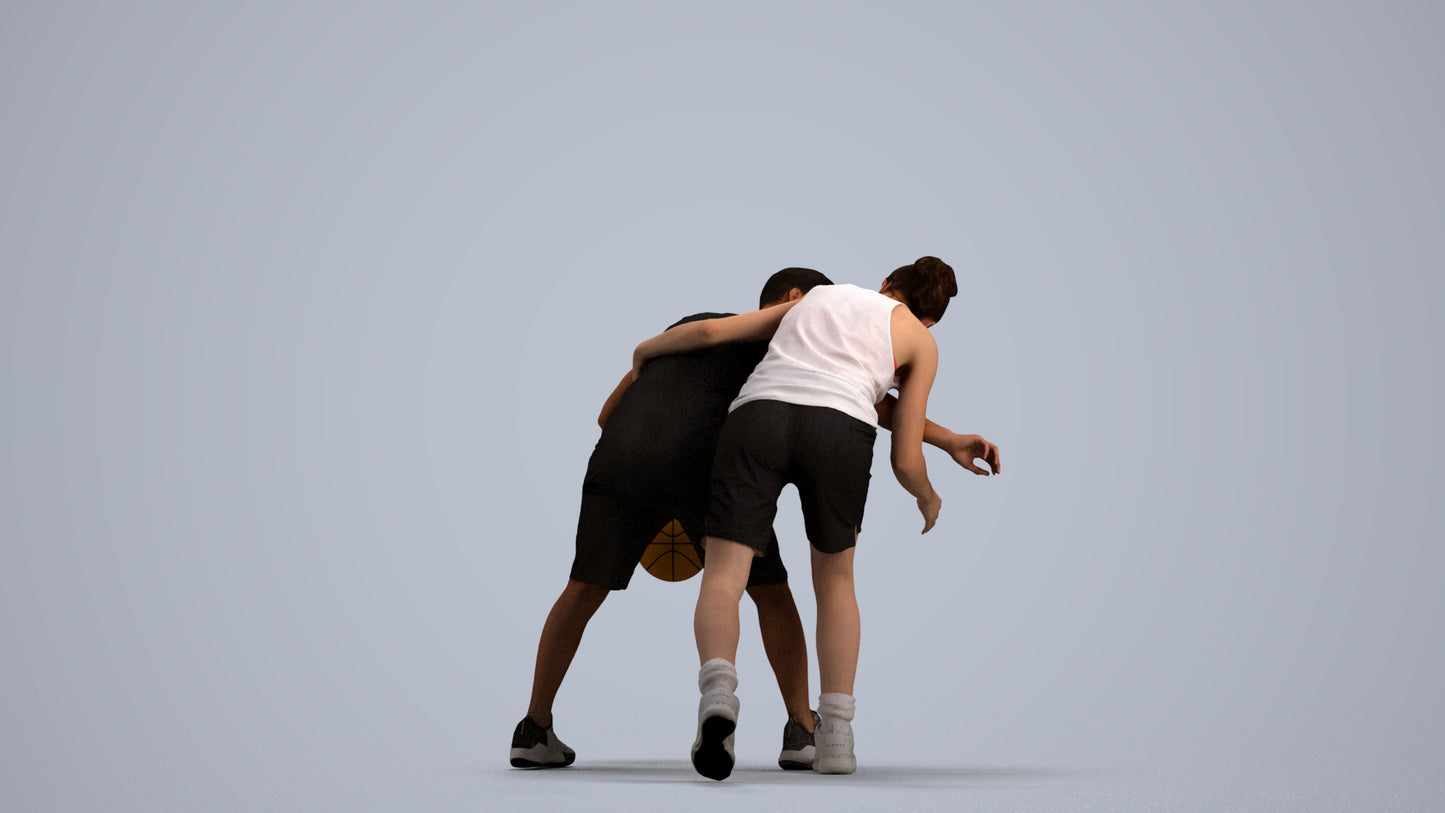 3D scanned man sport, photorealistic archviz people for Enscape and SketchUp, front view render