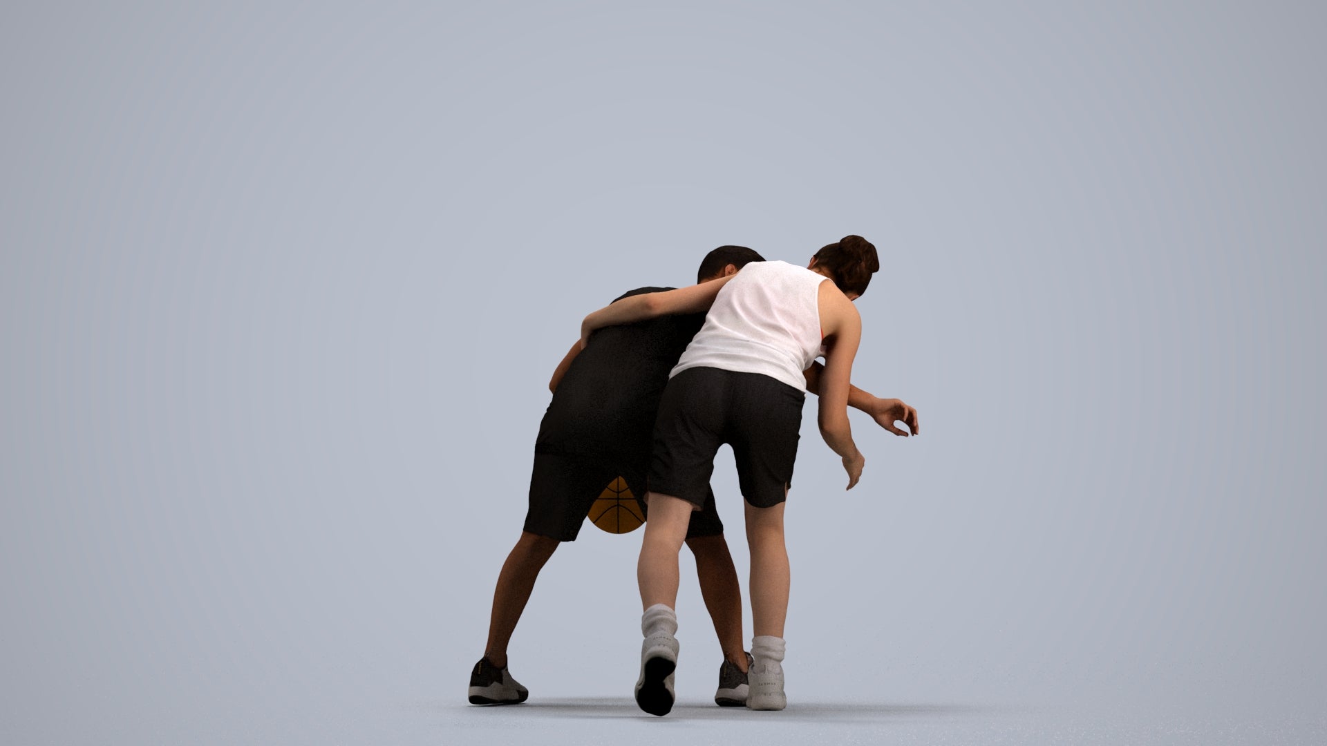 3D scanned man sport, photorealistic archviz people for Enscape and SketchUp, front view render