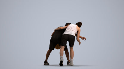 3D scanned man sport, photorealistic archviz people for Enscape and SketchUp, front view render